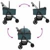 vidaXL Poussette Pliante pour Animaux Réglable Vert 78 x 54 x 101 cm
