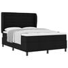 vidaXL Lit &agrave; ressorts avec matelas Noir 160 x 200 cm tissu
