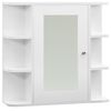 vidaXL Armoire &agrave; miroir de salle de bain Blanc 66x17x63 cm MDF