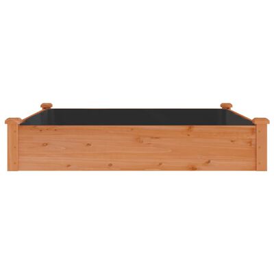 vidaXL Lit surélevé de jardin doublure 120x120x25 cm bois massif sapin