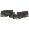 vidaXL Ensemble de canap&eacute; de jardin 9 pc Gris et Gris fonc&eacute; polyrotin