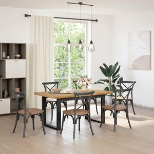 vidaXL Table &agrave; manger NOAIN pieds en forme de U 160x90x75cm massif pin