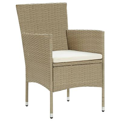 vidaXL Chaises de salle à manger de jardin 4 pcs Résine tressée Beige