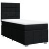 vidaXL Sommier &agrave; lattes de lit avec matelas Noir 100x200 cm Tissu