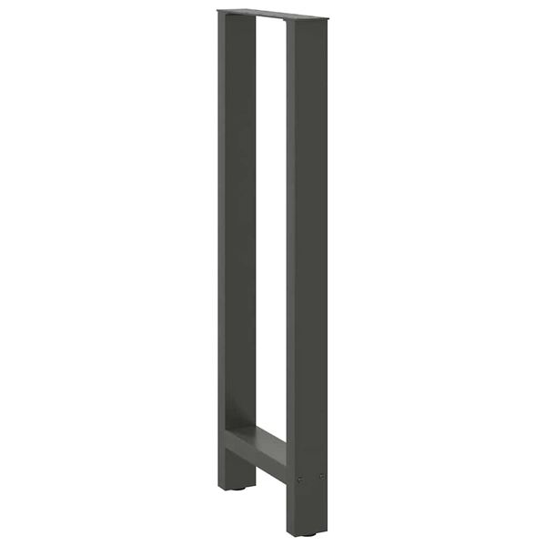 vidaXL Pieds de table de bar Anthracite 2 pi&egrave;ces 50 x (110-111) cm Acier