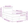 vidaXL Lit &agrave; ressorts avec matelas Gris 120 x 200 cm Simili cuir