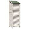 vidaXL Abri de jardin Blanc 59,5 x 56 x 176,5 cm Bois de Sapin Massif