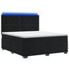 vidaXL Lit boxspring avec matelas Noir 140 x 190 cm Velours