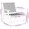 vidaXL Chaises de jardin avec table 3 pcs Noir et Blanc