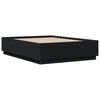 vidaXL Cadre de lit avec LED sans matelas noir 140x190 cm
