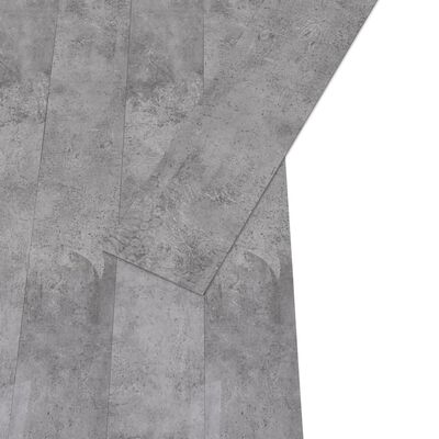 vidaXL Planches de plancher PVC 5,02 m² 2 mm Autoadhésif Marron ciment