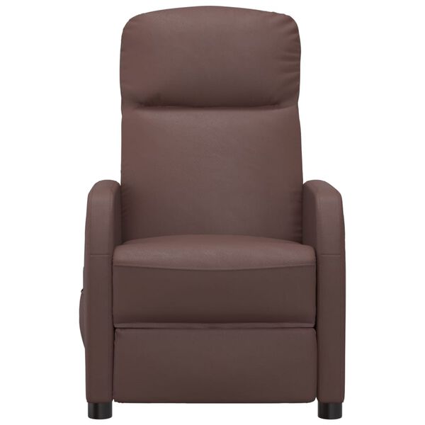 vidaXL Fauteuil de massage &eacute;lectrique Marron Similicuir