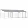 vidaXL Cage pour chien avec toit et portes gris 6x2x2m acier galvanis&eacute;