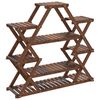 vidaXL Support &agrave; fleurs 110x25x105 cm bois massif de sapin