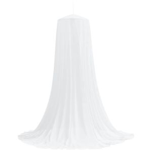 vidaXL Ciel de lit anti-moustiques 3 pc 156 mesh Blanc ⌀56 x 220 cm