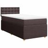 vidaXL Sommier &agrave; lattes de lit avec matelas Marron fonc&eacute; 90x200 cm
