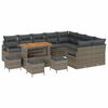 vidaXL Ensemble de canap&eacute; de jardin 13 pi&egrave;ces 12-Nombre de places Gris