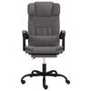 vidaXL Fauteuil inclinable de bureau Gris Similicuir