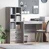 vidaXL Bureau avec tiroir 2 pcs Gris Sonoma