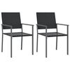 vidaXL Chaises de jardin lot de 2 noir 54x62,5x89 cm r&eacute;sine tress&eacute;e