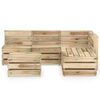 vidaXL Salon de jardin 6 pcs Bois de pin imprégné de vert