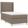 vidaXL Sommier &agrave; lattes de lit avec matelas Taupe 80x200 cm Tissu