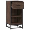 vidaXL Buffet ch&ecirc;ne marron 35,5x35x76 cm bois d'ing&eacute;nierie et m&eacute;tal