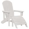 vidaXL Chaise Adirondack Blanc 82 x 74 x 92 cm HDPE