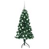 vidaXL Arbre de No&euml;l artificiel d'angle Vert 150 cm PVC et m&eacute;tal
