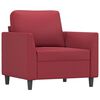 vidaXL Ensemble de canap&eacute;s 4 pcs et coussins Rouge bordeaux Similicuir