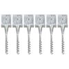 vidaXL Piquets au sol 6 pcs Argent&eacute; 14x14x58 cm Acier galvanis&eacute;