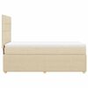vidaXL Sommier &agrave; lattes de lit avec matelas Cr&egrave;me 90x200 cm Tissu
