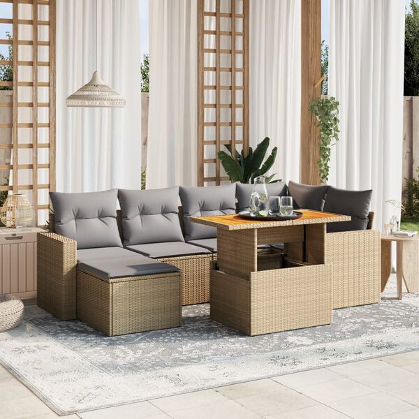 vidaXL Salon de jardin 11 pcs avec coussins gris r&eacute;sine tress&eacute;e
