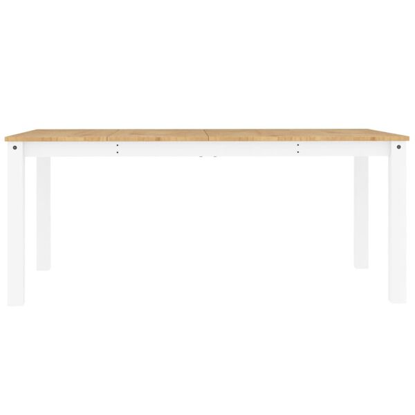 vidaXL Table &agrave; manger Panama blanc 180x90x75 cm bois massif de pin