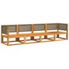 vidaXL Ensemble de canap&eacute;s de jardin 4 pi&egrave;ces avec coussins en bois d'acacia et rotin