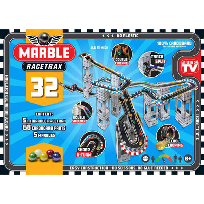 Marble Racetrax Ensemble de circuit à billes 32 feuilles 5 m