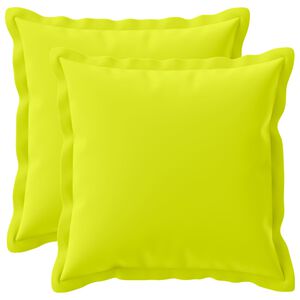 vidaXL Housse de coussin 2 pc HOUTEN Vert vif. 30 x 30 cm Polyester