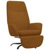 vidaXL Chaise de relaxation avec repose-pied Marron Velours