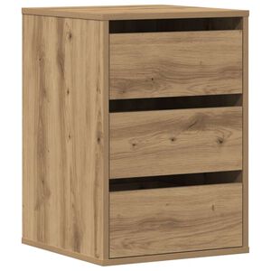 vidaXL Commode d'angle ch&ecirc;ne artisanal 40x41x58 cm bois d'ing&eacute;nierie