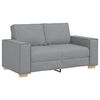 vidaXL Canap&eacute; 3 pcs Gris clair Tissu en lin m&eacute;lang&eacute;