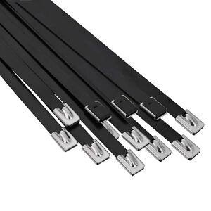 vidaXL Attache de c&acirc;ble 12 pc 7,9 x 800 mm Noir