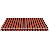 vidaXL Tissu de remplacement pour auvent Orange et marron 4x3,5 m