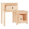 vidaXL Table de chevet 79,5x38x65,5 cm Bois de pin massif