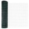 vidaXL Cl&ocirc;ture Euro avec poteau 10 x 1,4 m Acier recouvert de PVC Vert
