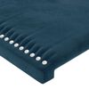 vidaXL T&ecirc;te de lit avec oreilles Bleu fonc&eacute; 163x23x78/88 cm Velours