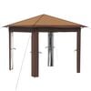 vidaXL Abri de jardin sans paroi 2,6 x 2,6 m Beige et Marron