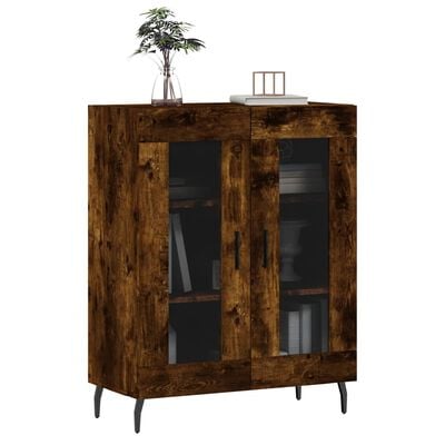 vidaXL Buffet chêne fumé 69,5x34x90 cm bois d'ingénierie