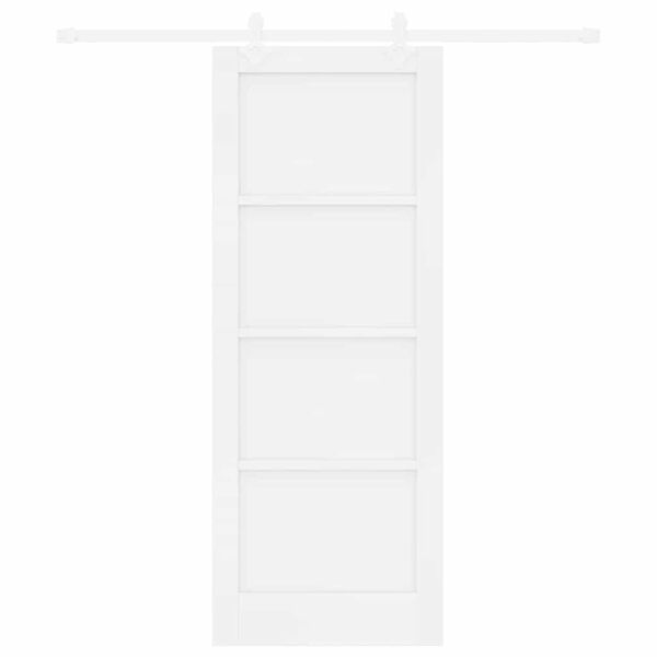 vidaXL Porte coulissante Blanc 78 x 202 cm Pin massif