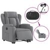 vidaXL Fauteuil inclinable électrique gris clair tissu
