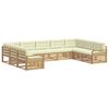 vidaXL Ensemble de canap&eacute;s d'ext&eacute;rieur 9 pc Blanc et cr&egrave;me
